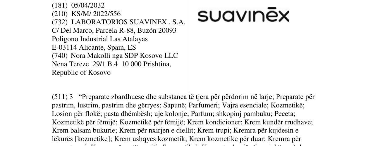 Zëri i markës suavinex në buletin