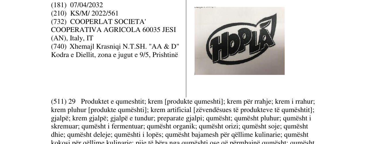 Zëri i markës HOPLA në buletin