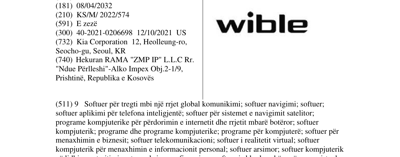 Zëri i markës wible në buletin