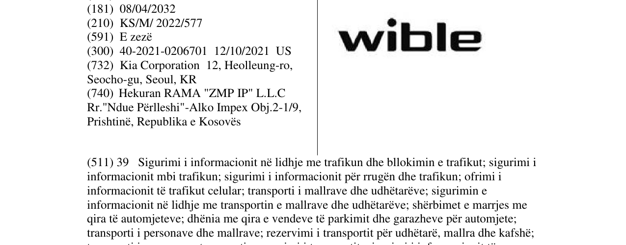 Zëri i markës wible në buletin