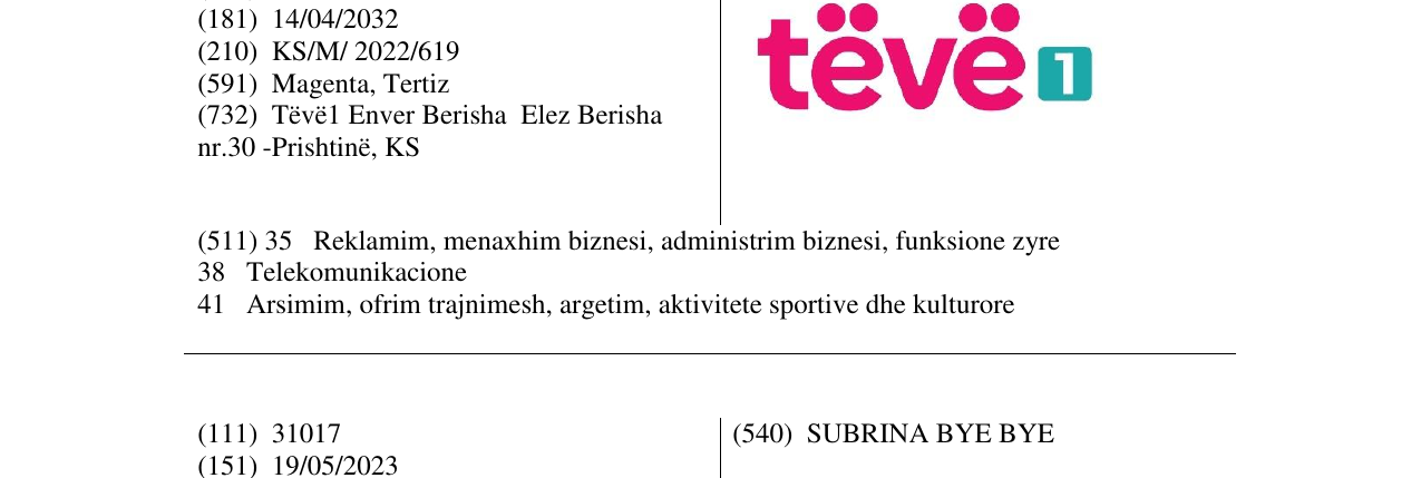 Zëri i markës tëvë1 në buletin