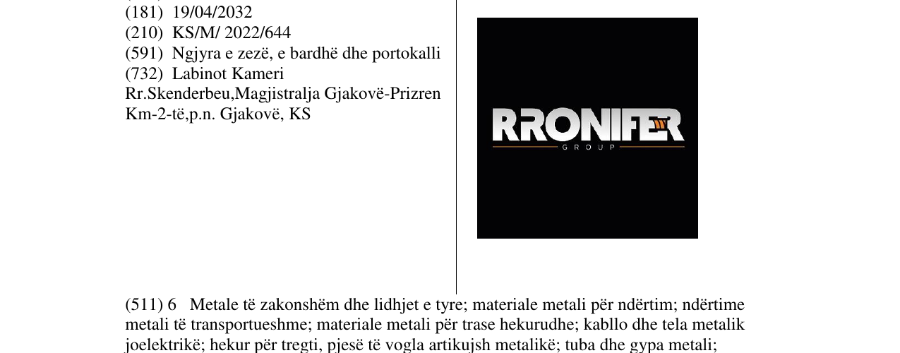 Zëri i markës PRONIFER në buletin