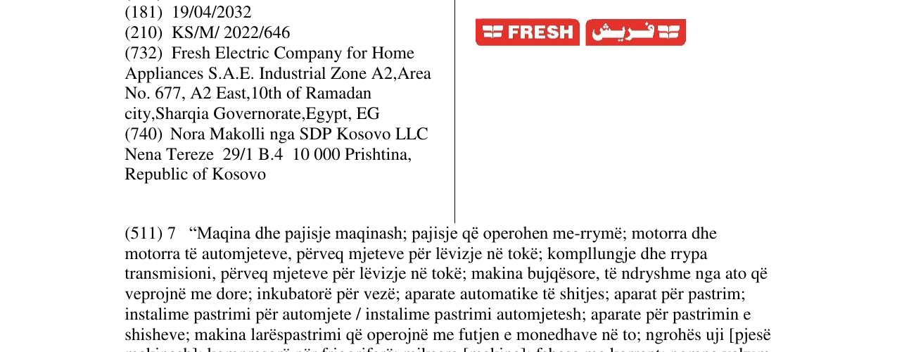 Zëri i markës FRESH në buletin