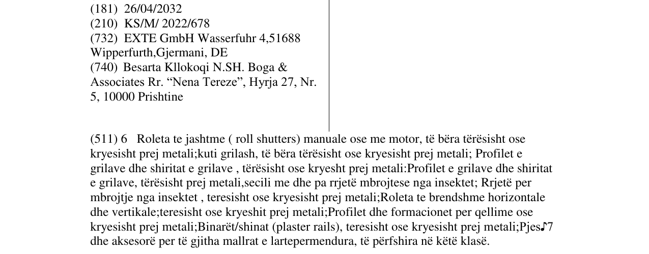 Zëri i markës Elite XT në buletin
