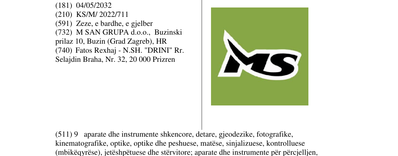 Zëri i markës MS në buletin
