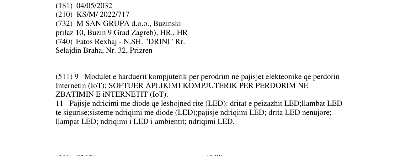 Zëri i markës Leda në buletin