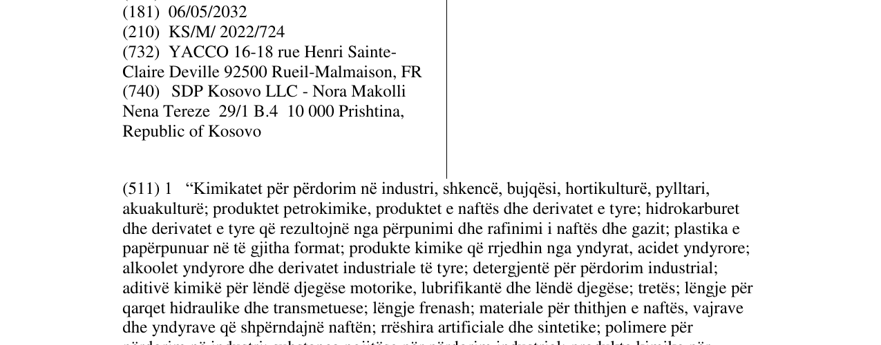 Zëri i markës YACCO në buletin