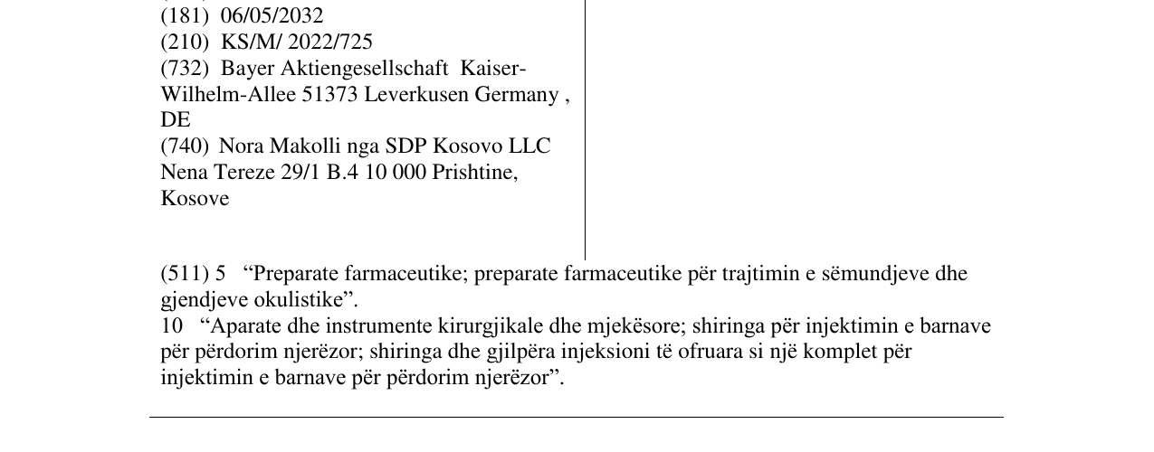 Zëri i markës AccuOne në buletin