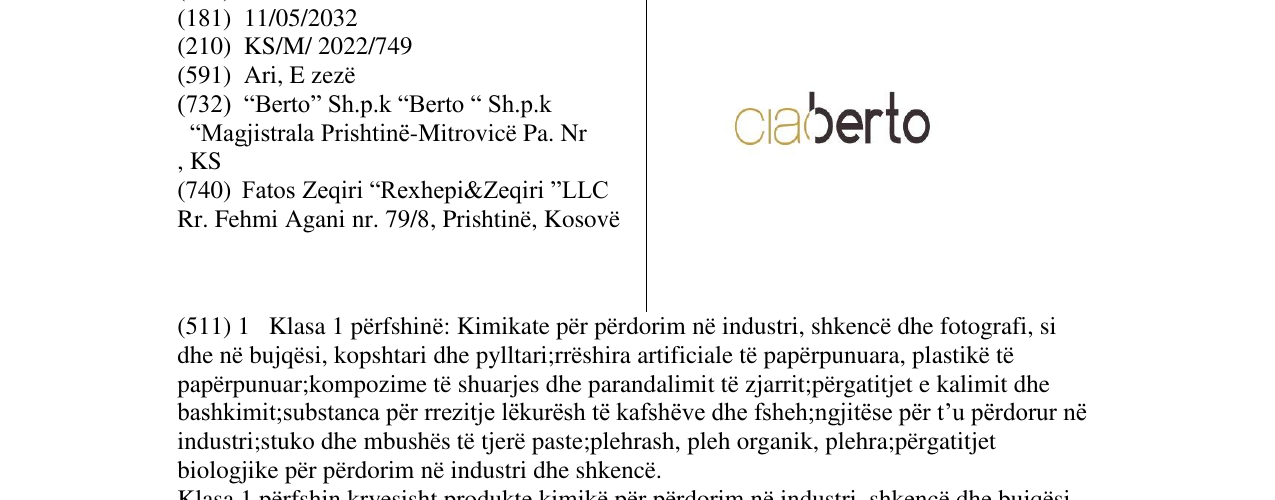 Zëri i markës ciaoberto në buletin