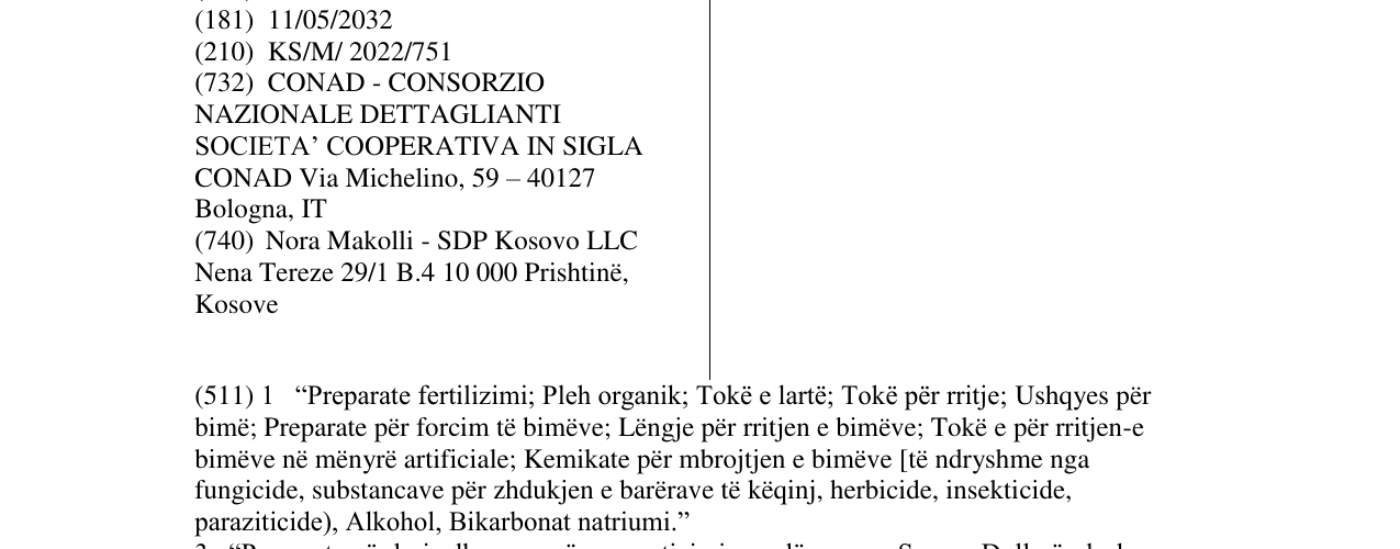 Zëri i markës TUDAY CONAD në buletin