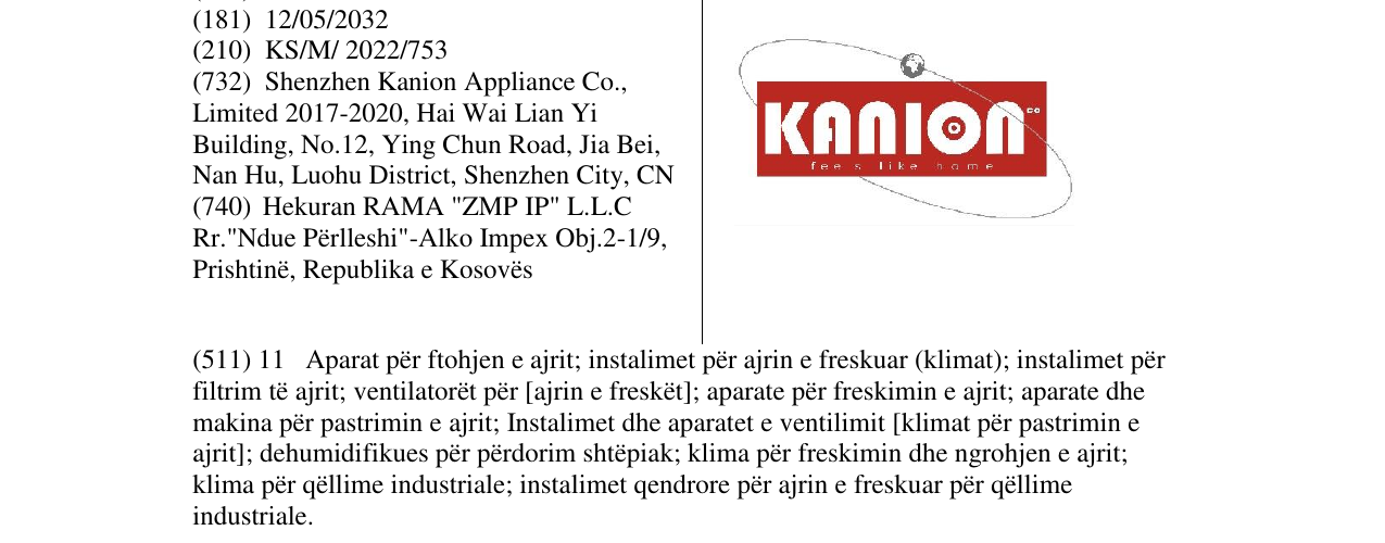 Zëri i markës kanion në buletin
