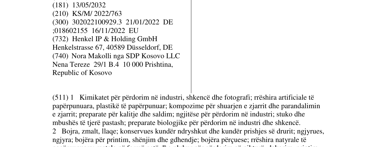 Zëri i markës DAREX në buletin