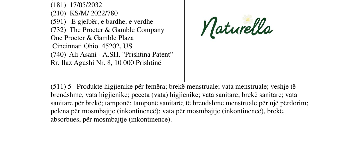 Zëri i markës Naturella në buletin