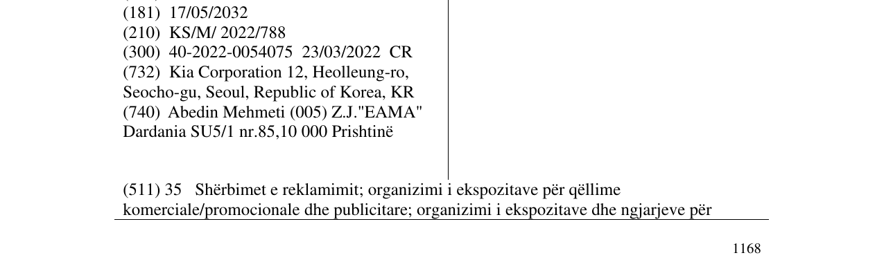 Zëri i markës KIA në buletin