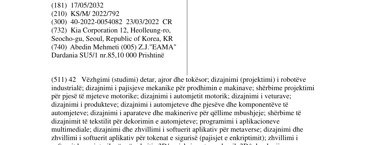Zëri i markës KIA në buletin
