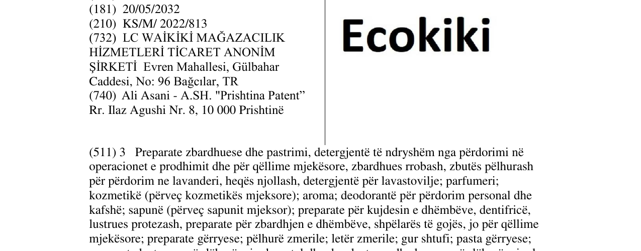 Zëri i markës Ecokiki në buletin