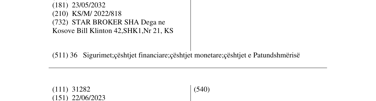 Zëri i markës STAR BROKER në buletin