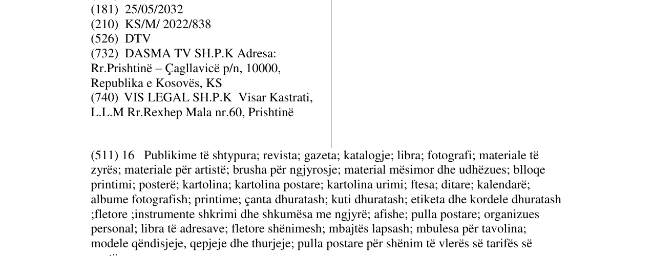 Zëri i markës DTV në buletin