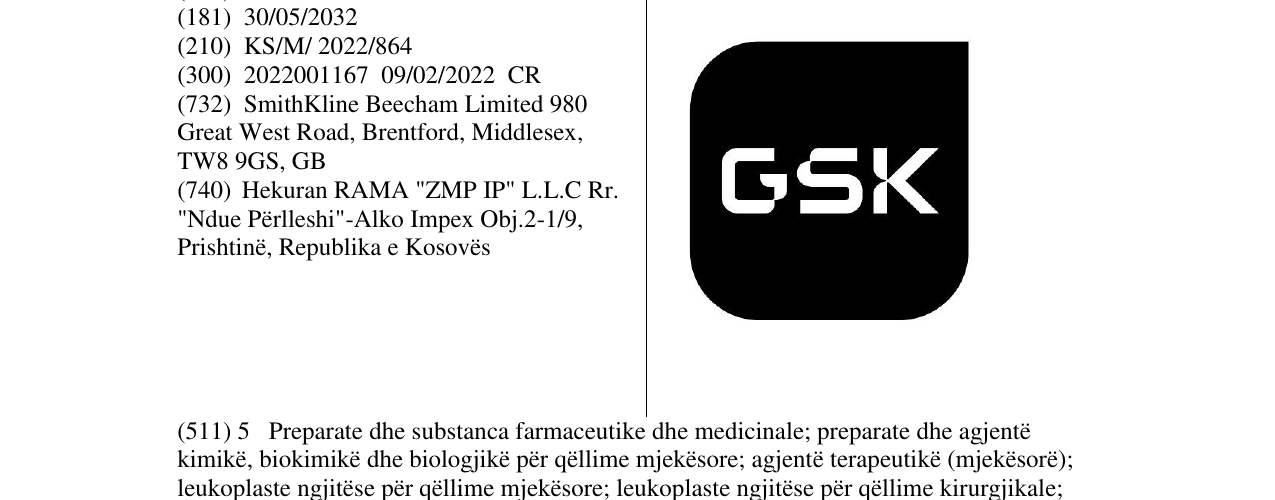 Zëri i markës GSK në buletin