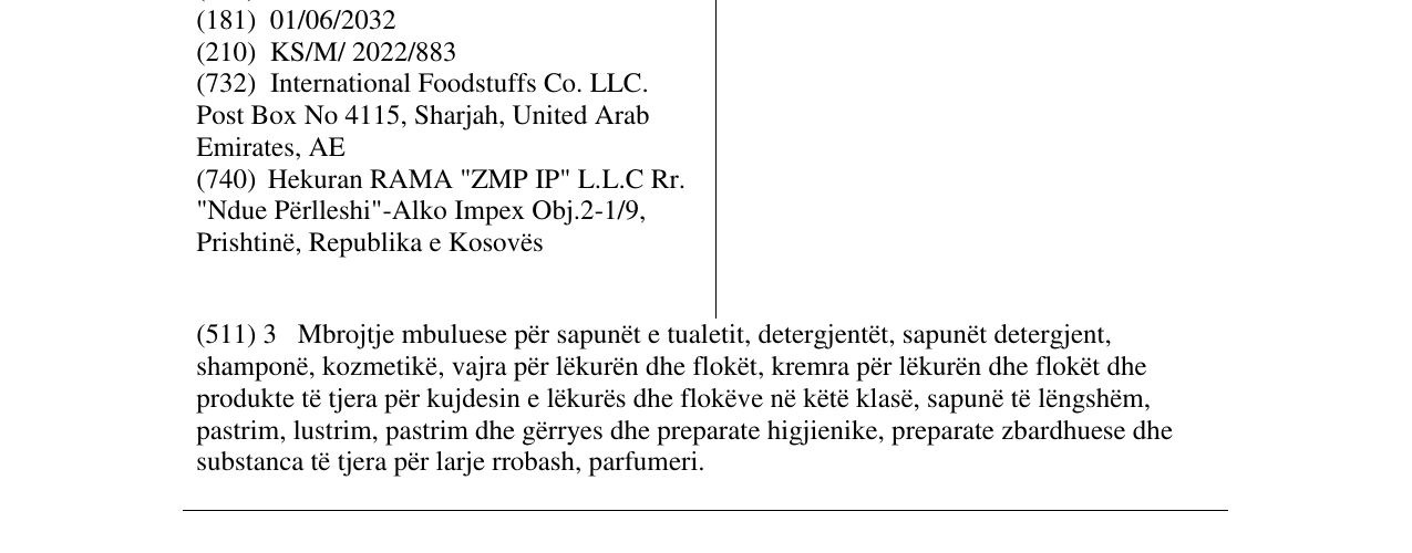 Zëri i markës SAVANNAH në buletin