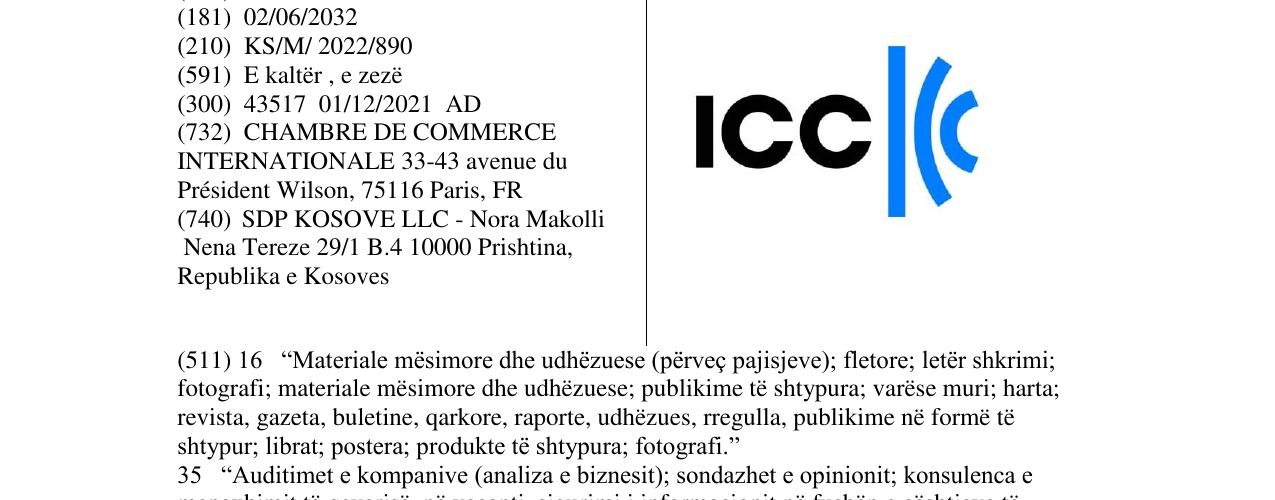 Zëri i markës ICC FIG në buletin