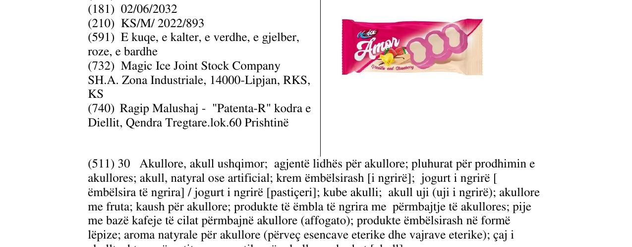 Zëri i markës magic ice në buletin