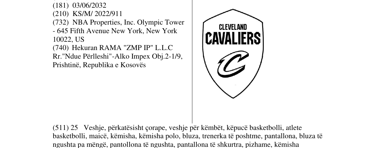 Zëri i markës CLEVELAND CAVALIERS në buletin