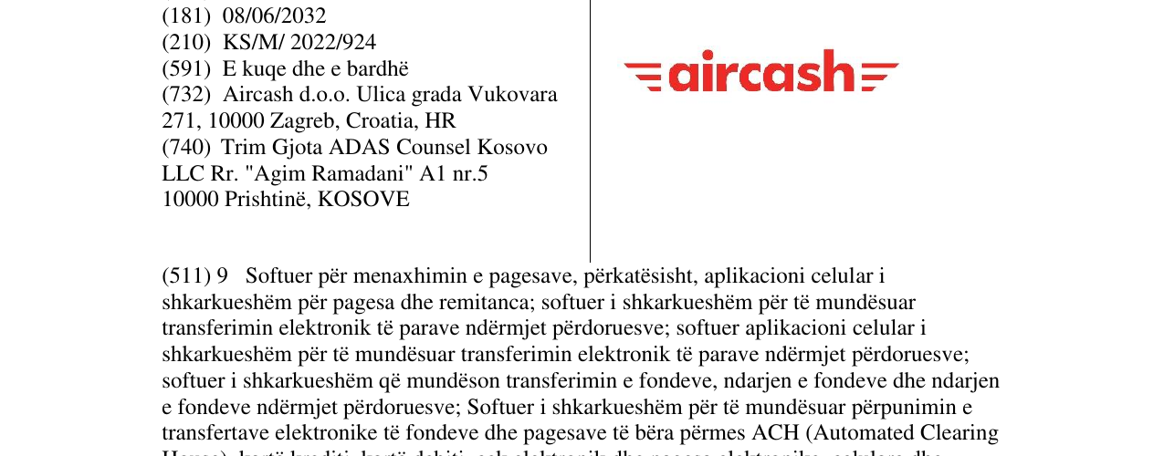 Zëri i markës airchash në buletin