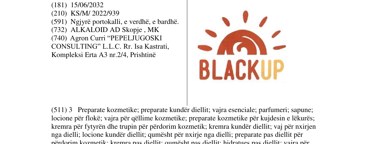 Zëri i markës BLACKUP në buletin