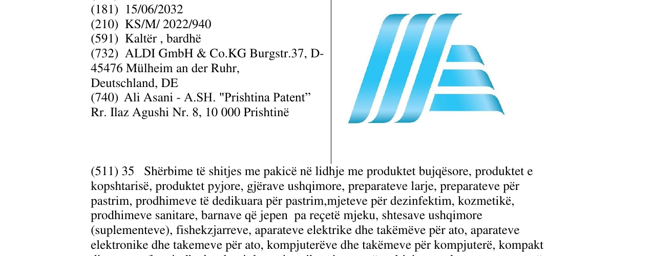Zëri i markës Markë figurative në buletin
