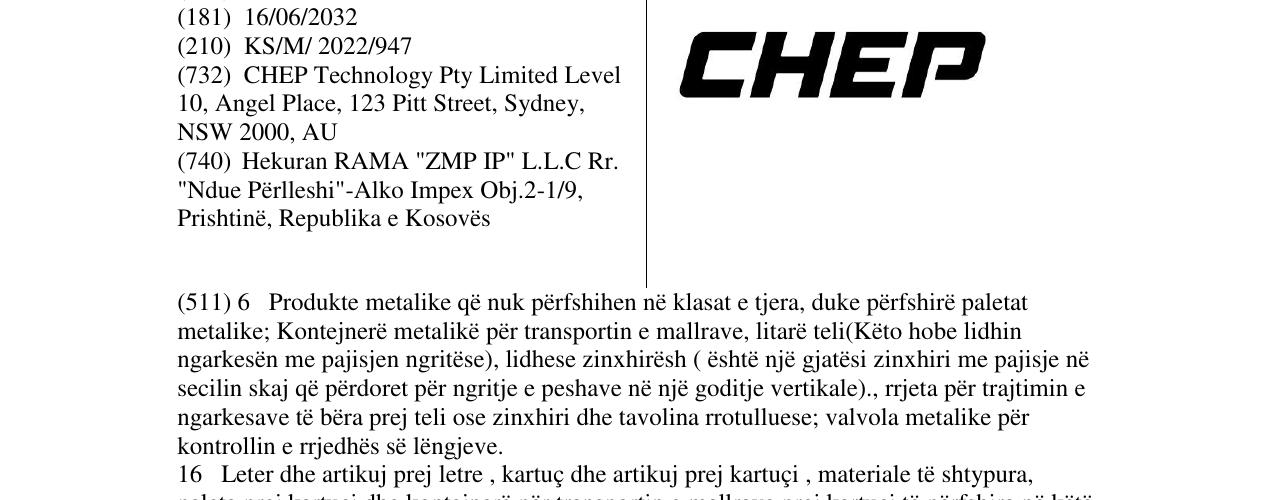 Zëri i markës CHEP në buletin