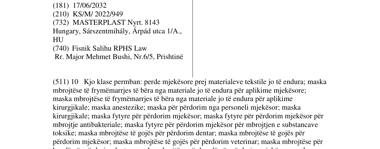 Zëri i markës MASTERPLAST në buletin