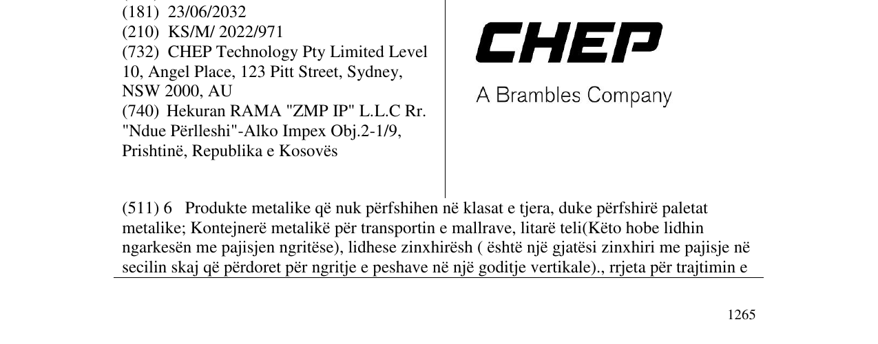 Zëri i markës CHEP në buletin