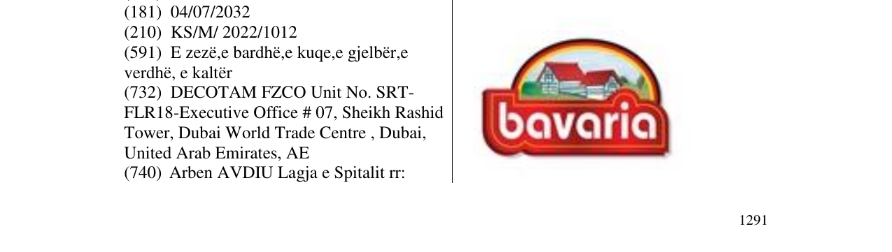Zëri i markës bavaria në buletin