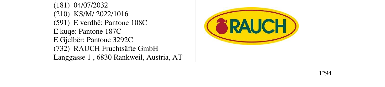 Zëri i markës RAUCH në buletin