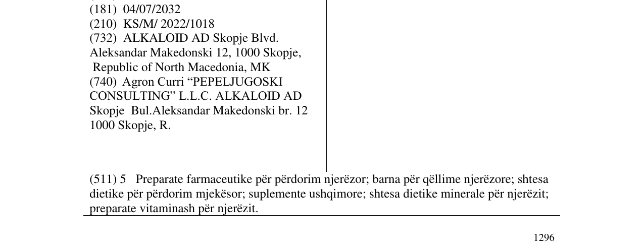 Zëri i markës FLENTY në buletin