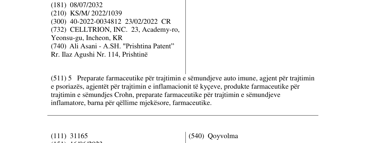 Zëri i markës Steqeyma në buletin