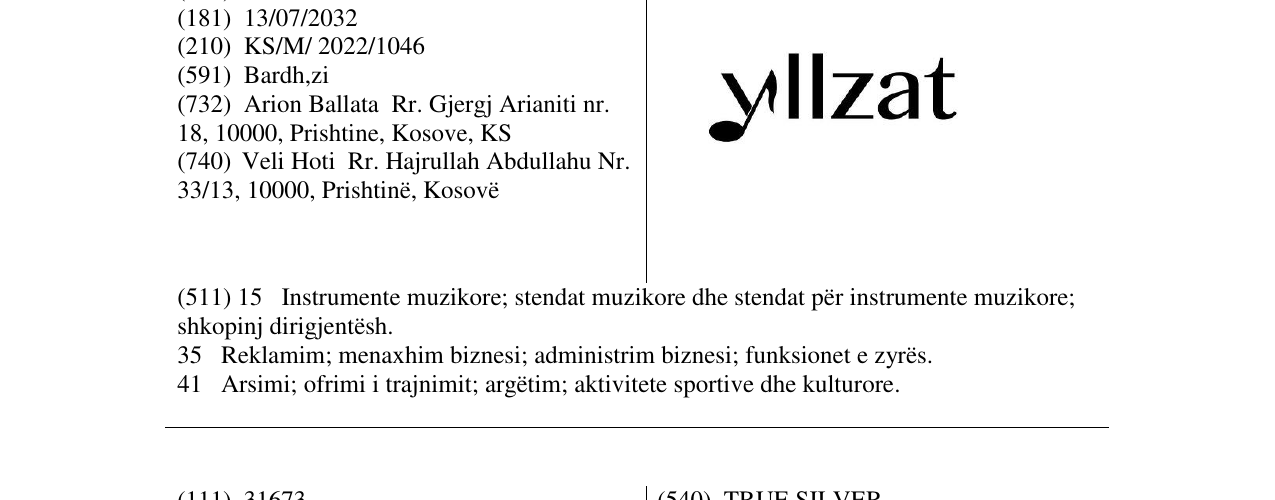 Zëri i markës yllzat në buletin