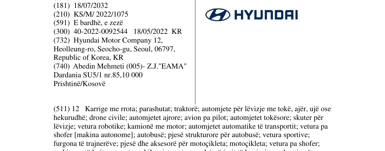 Zëri i markës HYUNDAI në buletin