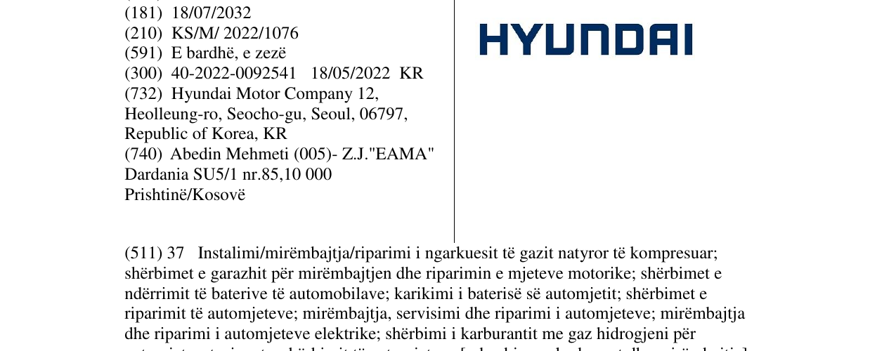 Zëri i markës HYUNDAI në buletin