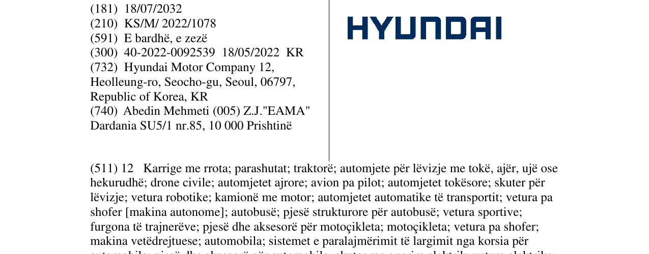 Zëri i markës HYUNDAI në buletin