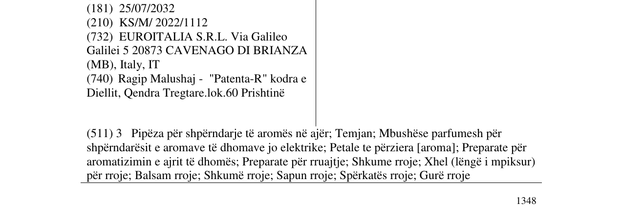 Zëri i markës ATKINSONS në buletin