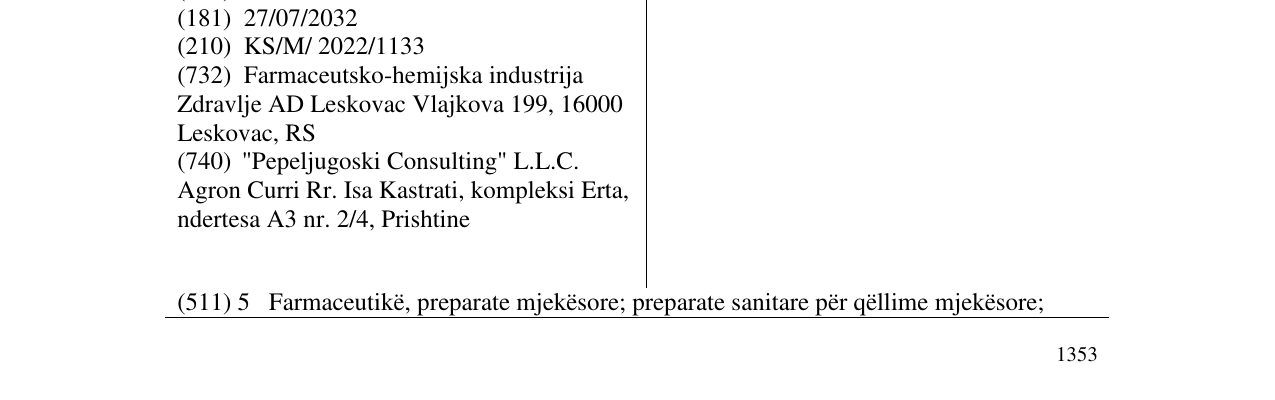 Zëri i markës FRONTIENT në buletin