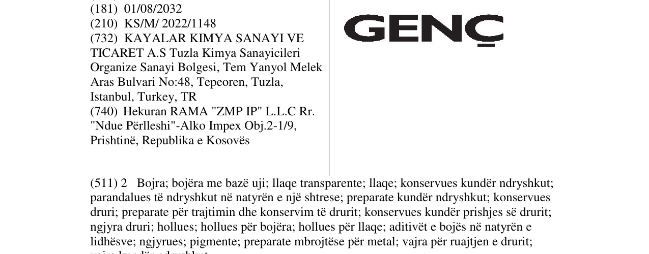 Zëri i markës Markë figurative në buletin