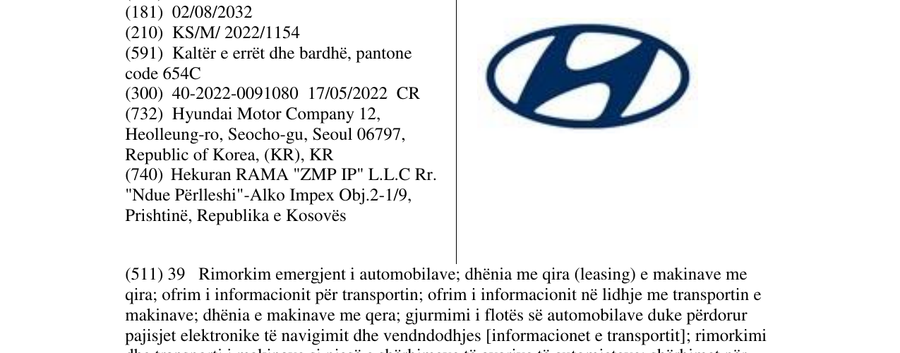 Zëri i markës H në buletin