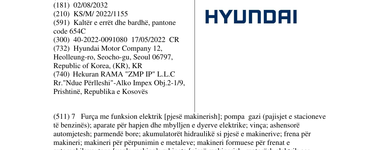 Zëri i markës HYUNDAI në buletin