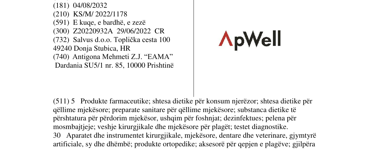 Zëri i markës Markë figurative në buletin