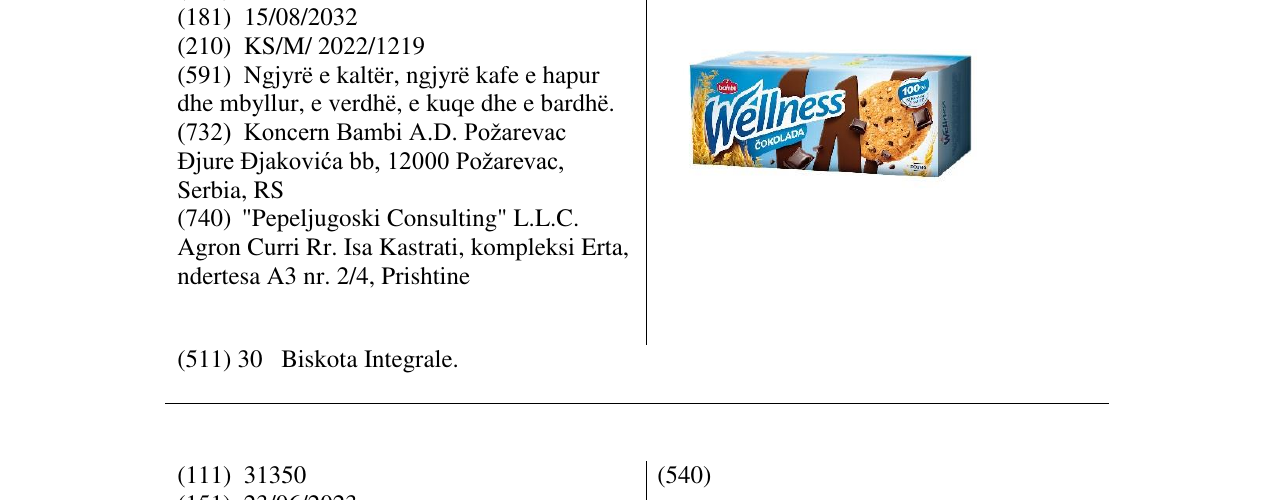 Zëri i markës Markë figurative në buletin