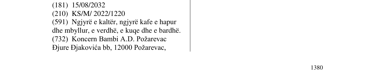 Zëri i markës Markë figurative në buletin