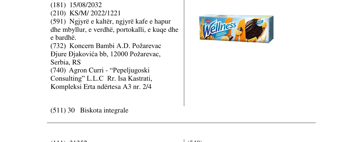 Zëri i markës Markë figurative në buletin